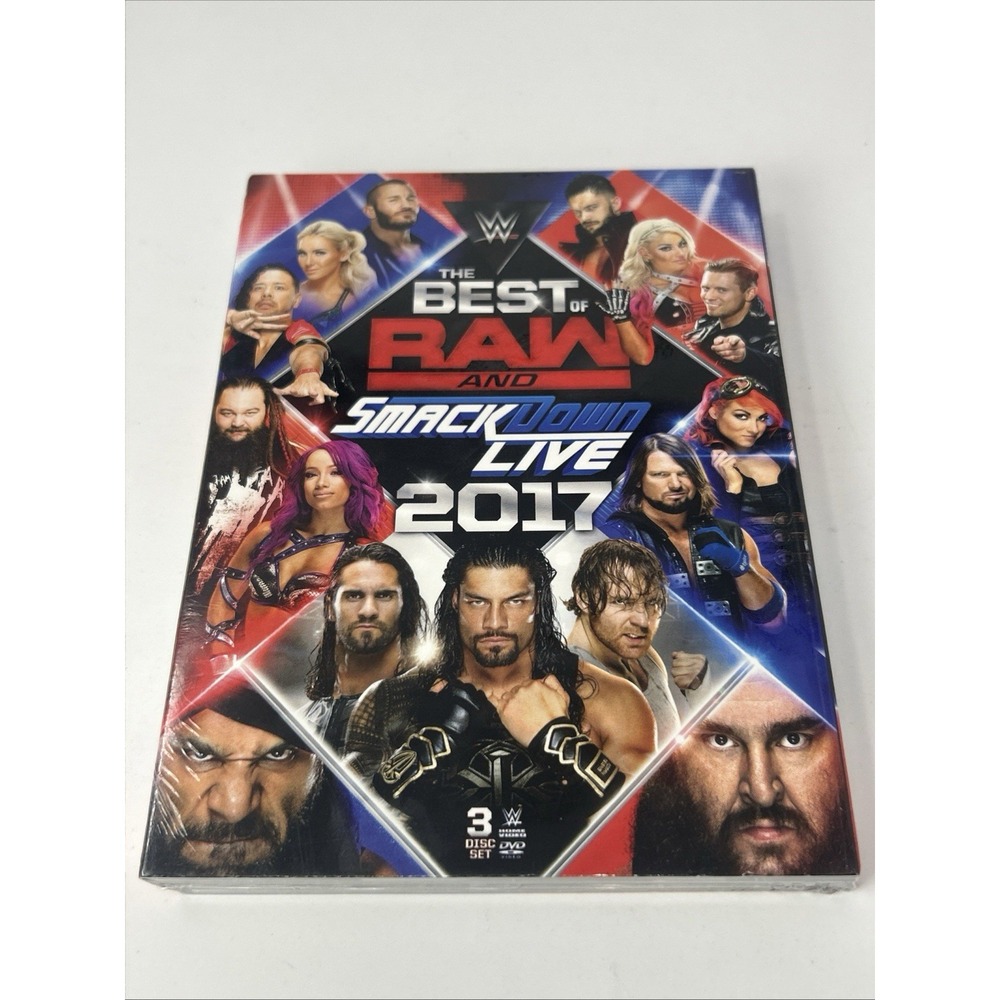 NEW WWE: The Best of Raw and Smackdown Live 2017 DVD 3 Disc Set Sealed Wrestling